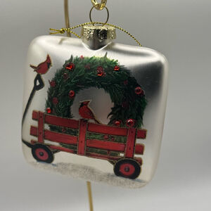 Sullivan Gift Christmas Cardinals Holiday Tree Ornament Silver Red